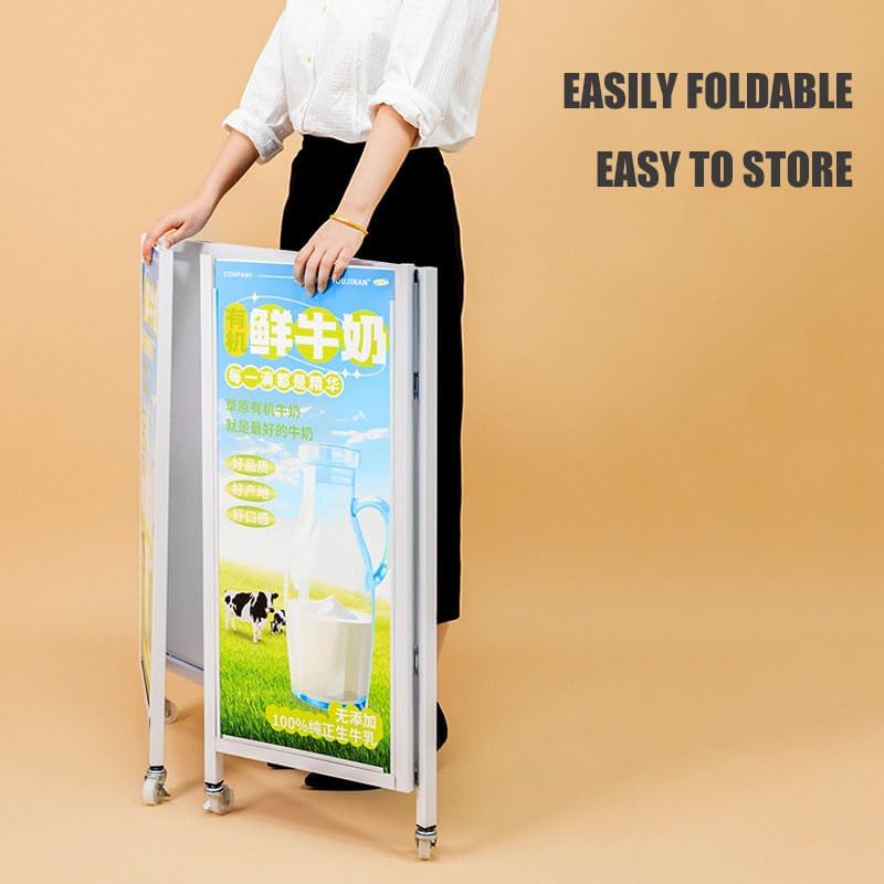 Mobile Portable Promotion Counter Table, Pop Up Podium Trade Show Exhibition Reception Event Desk Trade Show Display Counter Speech Stand ,Supermarket Tasting Table Advertising Display Banner Stand - Image 6