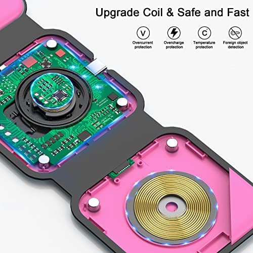 3 in 1 Wireless Charging Station for Apple,Foldable Magnetic Travel Charger - Image 5