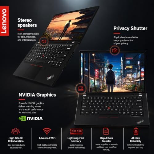 Lenovo ThinkPad P14s Mobile Workstation Laptop, 14" FHD IPS Anti-Glare Display, Intel Core i5-1135G7, 16GB RAM | 256GB SSD, NVIDIA Quadro T500 Graphics, Backlit Keyboard, Fingerprint, Windows 11 Pro - Image 5