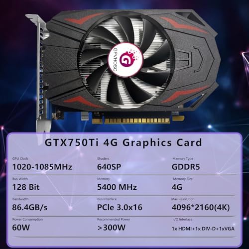 GPVHOSO GTX 750Ti 4GB Graphics Card GDDR5, - Image 2