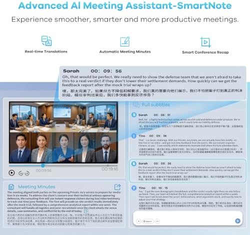 KanDao Meeting PRO 2 4K HDR Video Conference Camera with SmartNote,360 Degree, Auto Tracking, Noise-Canceling Mics, Works with Zoom, Teams & More(Real-Time Translations/Meeting Summary/Content Recap) - Image 6