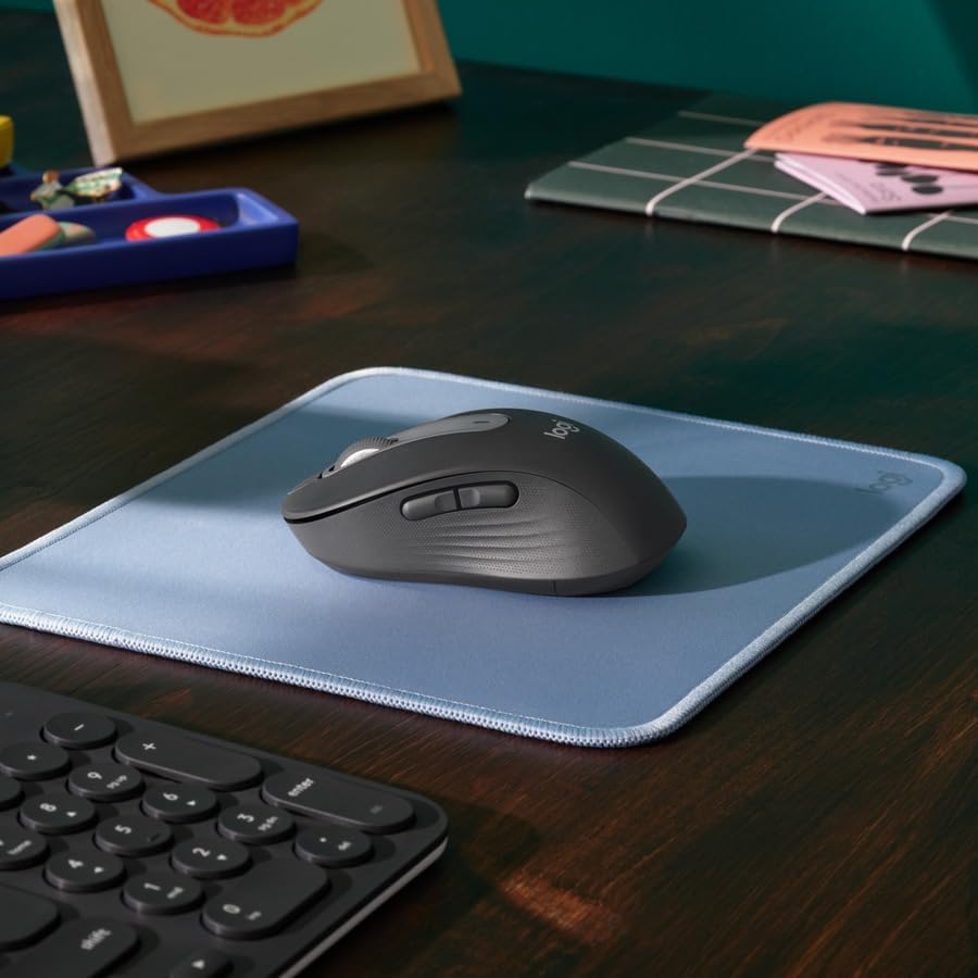 Logitech Signature M650 Wireless Mouse - for Small to Medium Sized Hands, 2-Year Battery, Silent Clicks, Customizable Side Buttons, Bluetooth, Multi-Device Compatibility (Graphite) - Image 2