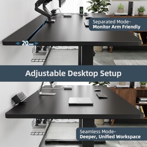 60 x 30 Inch Electric Standing Desk with Flip-Top Cable Management - Image 4