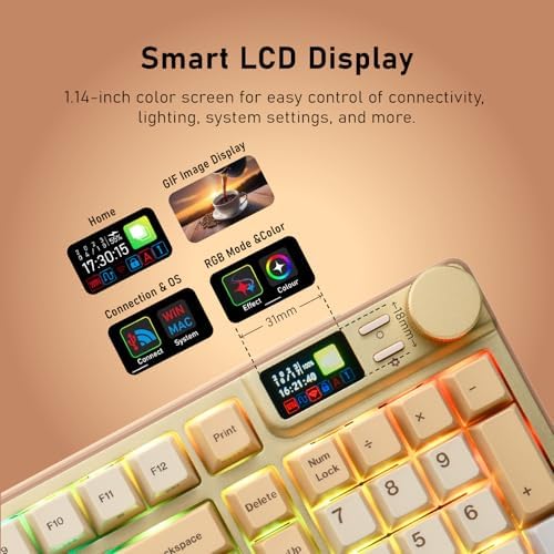 iRocks K85R RGB Mechanical Keyboard (Light Golden, Brown Bubble Switch) - Image 3