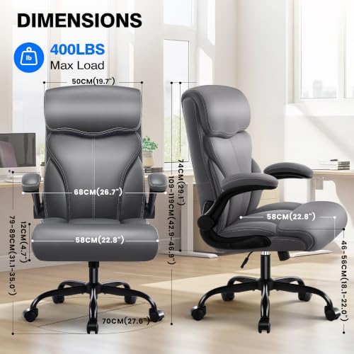 AreShark Leather Office Chair - Executive High Back Ergonomic Desk Chairs - Image 2
