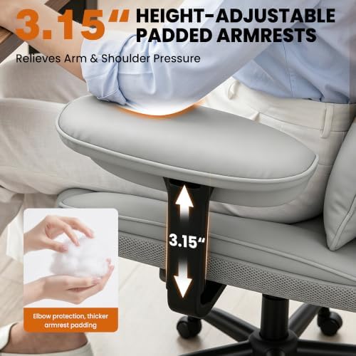 Office Chair, Desk Chair with Soft Adjustable Armrests - Image 3