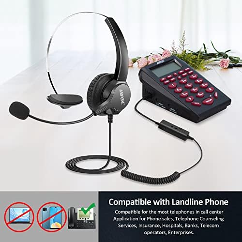 AGPTEK® Hands-Free Call Center Noise Cancelling Corded Headset - Image 3