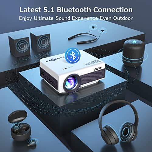FUDONI Native 1080P WiFi Bluetooth Projector, Built-in Speaker, Portable - Image 4