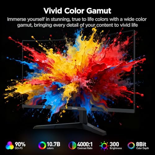 KOORUI 27 Inch Curved Gaming Monitor QHD 180Hz, 1ms 1500R VA Display - Image 6