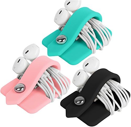 Cord Organizer Earbuds Holder Earphone Wrap Earphones Organizer Headset Headphone Earphone Wrap Winder Cord Manager Cable Winder Set of 3 by ELFRhino