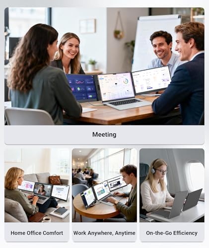 Laptop Screen Extender, Ultra Thin 14" 1080P FHD Triple Portable Monitor - Image 6