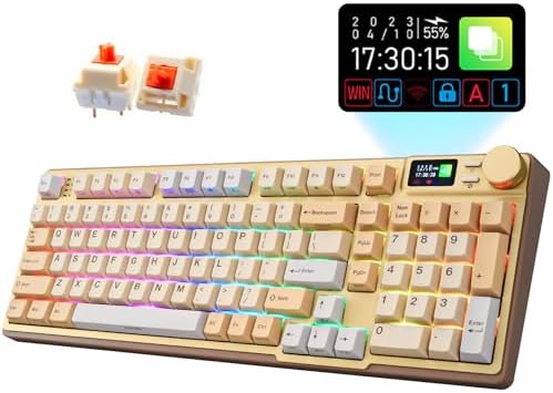 iRocks K85R RGB Mechanical Keyboard (Light Golden, Brown Bubble Switch) by i-rocks