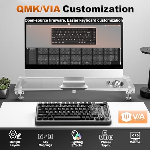 YUNZII B75 PRO MAX 75% Mechanical Keyboard (Black, Candy Switch) - Image 6