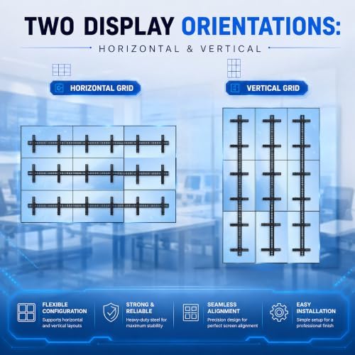 J-Tech Digital 3x3 TV Wall Mount Kit, Fits 9 Screens 37” – 65”with Adjustable Tilt, Leveling and Pop Out Arms, Wide VESA Patterns up to 600x400 [JTECH-VMM-KIT33] - Image 5