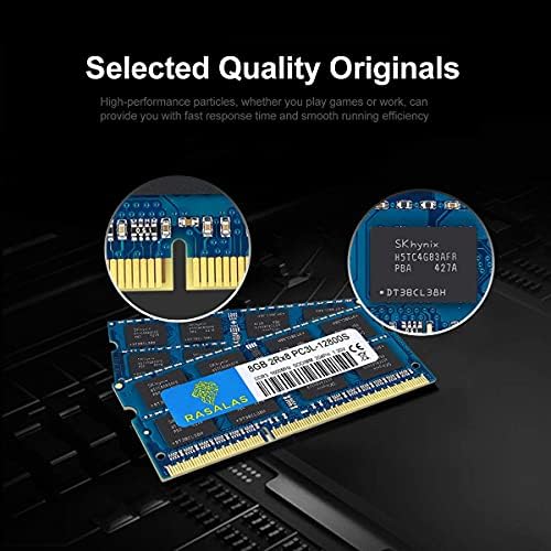 Rasalas DDR3 16GB Kit (2x8GB) DDR3 1600MHz PC3L-12800 16GB DDR3 Non ECC Unbuffered 1.35V CL11 2Rx8 Dual Rank SODIMM Laptop Memory Ram - Image 3