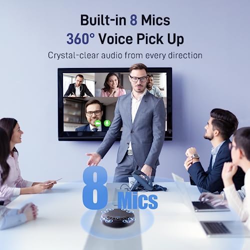 EMEET Luna Plus Conference Speaker and Microphone w/ 8 Mics, 360° Voice Pickup - Image 2