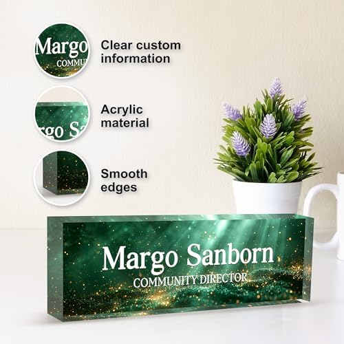 Custom Acrylic Name Plate for Office & Desk - Personalized for Women & Men, Perfect Office Gift - Image 3
