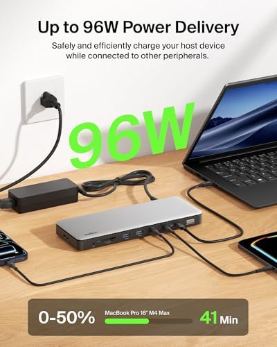 Belkin Thunderbolt 4 Docking Station Triple Display 96W 14 in 1 USB-C Hub - Image 5