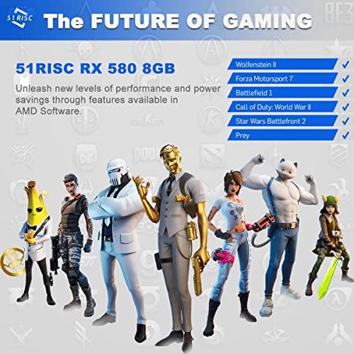51RISC Radeon RX 580 8GB Graphics Card, GDDR5 256bit 2048SP VR Ready DisplayPort HDMI Video Card for Gaming (RX 580 8GB) - Image 3