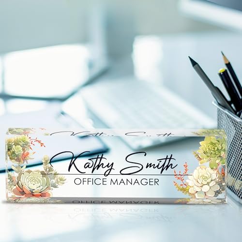 Custom Acrylic Name Plate for Desk, Personalized Office Decor - Image 2