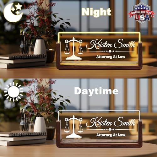 Ship Next Day Custom Name Plate for Desk, Acrylic Office Desk Accessories - Image 2