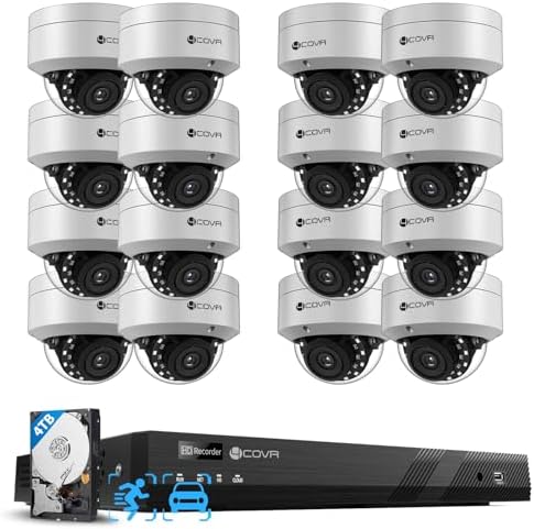 4COVR 16 Channel PoE Security Camera System for Business, 4TB, LY54AX5M1616 by 4COVR