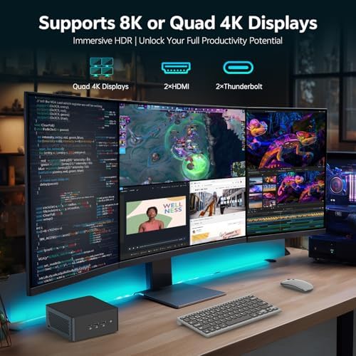 ASUS NUC 15 Pro AI Mini PC, Intel Series 2 Ultra 5 225H (14C/14T, Up to 4.9GHz), 64GB DDR5 RAM, 1TB PCIe SSD, Win 11 Pro, Intel Arc 130T GPU, Thunderbolt 4, WiFi 7, Wireless KB & MSE, Docking Station - Image 7
