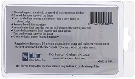 Inline Washing Machine Filter Cartridge (2 Pack) - Removes Sediment for Improved Water Flow - Image 4