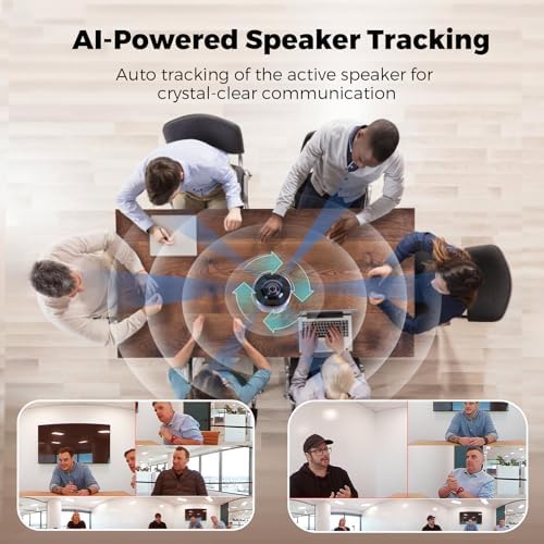 COOLPO Camera 360, Smart Video Conference Room Camera and Microphone, Pana - Image 3