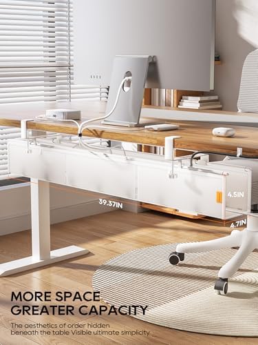 Under Desk Cable Management Tray, Mesh Fabric - Excellent Heat Dissipation - Image 2