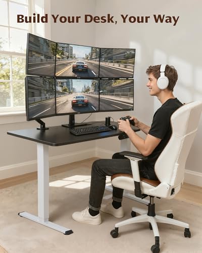 TOPSKY Dual Motor Standing Desk Frame, 225 lbs Capacity, White - Image 6