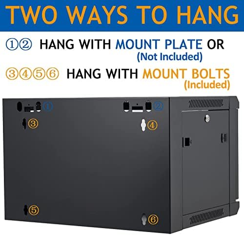 6U Wall Mount Server Cabinet Network Rack Enclosure Locking Glass Door by Tedgetal - Image 4