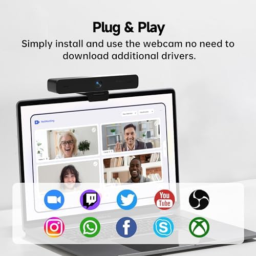 Horion 4K Conference Camera with Microphone, Auto Framing Camera for PC, 10X EPTZ Zoom, Plug & Play USB 3.0,Video with Dual AI Noise-Canceling Mic, for Video Conference, Streaming, PC/Mac/Linux, HC-5M - Image 7