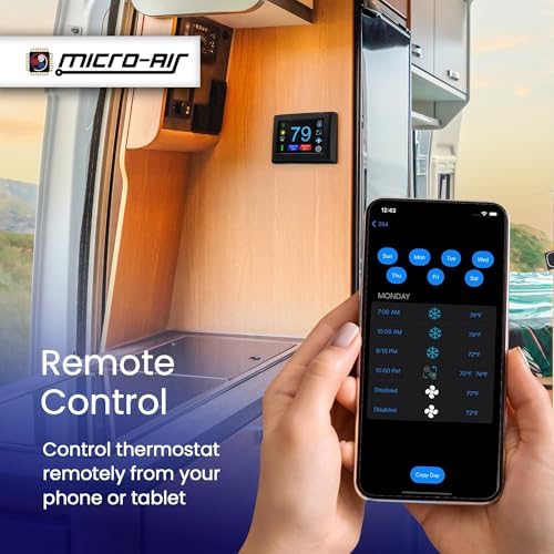 MICRO-AIR EasyTouch Digital RV Thermostat Replacement, 351 Black - Image 3