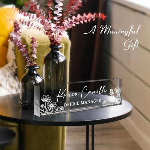 Custom Engraved Name Plate for Desk, Acrylic Desk Name Plate Personalized - Image 6