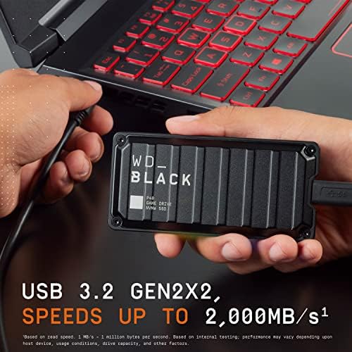 Western Digital 2TB P40 Game Drive SSD - Up to 2,000MB/s, RGB Lighting, Portable External Solid State Drive , Compatible with Playstation, Xbox, PC, & Mac - WDBAWY0020BBK-WESN - Image 4