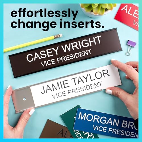 ExcelMark Custom Name Plate for Desk or Door – 14 Color Choices (2” X 8”) - Image 4