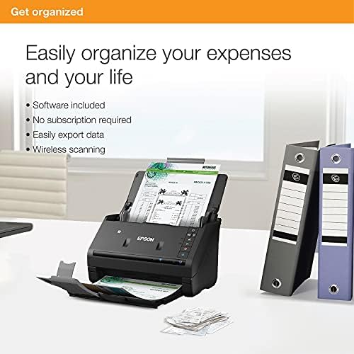 Epson Workforce ES-500WR Wireless Color Receipt & Document Scanner for PC and Mac, Auto Document Feeder (ADF), Black - Image 2