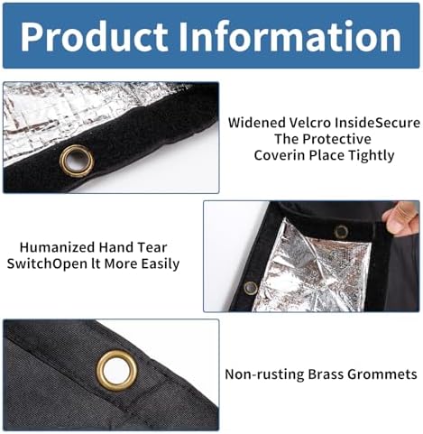 Insulated Backflow Preventer Pouch - Outdoor Pipe Insulation for Winter, Well Pump & Sprinkler Valve Protection (Black 30" W×26" H) - Image 4