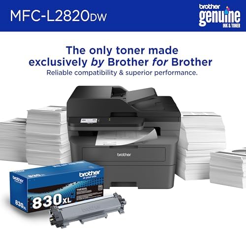 Brother MFC-L2820DW Wireless Compact Monochrome All-in-One Laser Printer with Copy, Scan and Fax, Duplex, Black & White | Includes Refresh Subscription Trial(1), Works with Alexa - Image 4