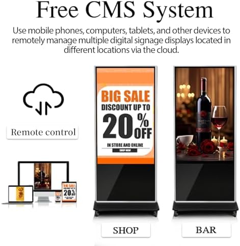55" Touch Digital Signage Display Kiosk Indoor Floor Standing Advertising - Image 7