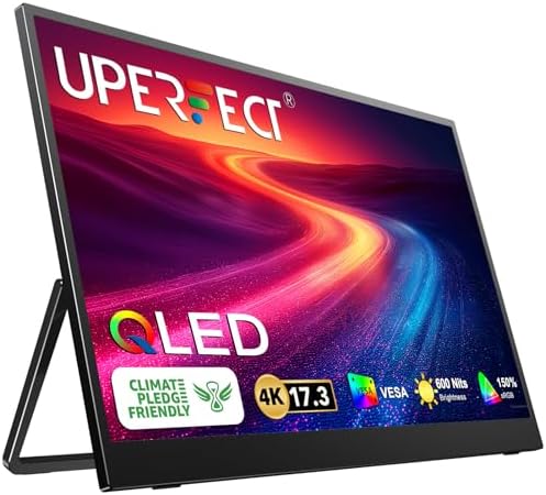 UPERFECT 17.3'' 4K Portable Monitor QLED, 600 Nits 150% sRGB 3840*2160 UHD by UPERFECT