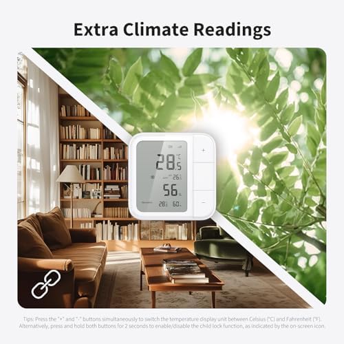 Aqara Thread/Zigbee Smart Climate Sensor W100, Wireless Remote HVAC Control - Image 5