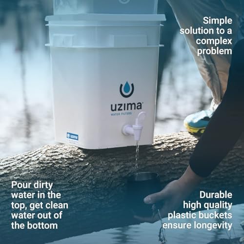 Uzima UZ-2 Camping Water Filter and Drinking Water Filter System, Portable Survival Camping Essentials, Backpacking Purification Gear for Glamping, Hiking, and Hunting Essentials and Military Gear - Image 2