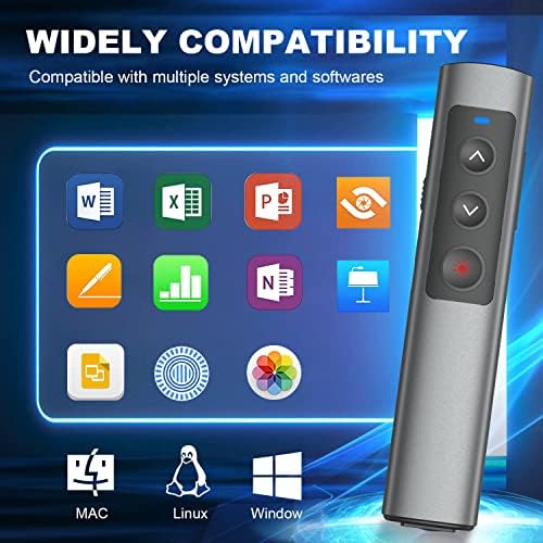 Metal Presentation Clicker for PowerPoint with 2‑in‑1 USB/Type C Receiver - Image 7