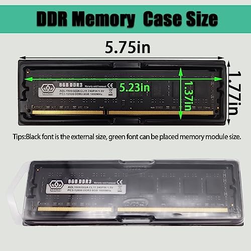 10 pcs DDR Memory Desktop RAM Module Case,Plastic Box Packaging Container Clamshell Memory Module,Antistatic Tray for DDR2, DDR3 and DDR4 - Image 2