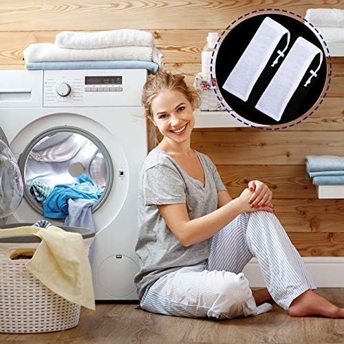 Shappy 12 Pieces Lint Traps for Washing Machine Drain Hose Nylon Mesh - Image 6