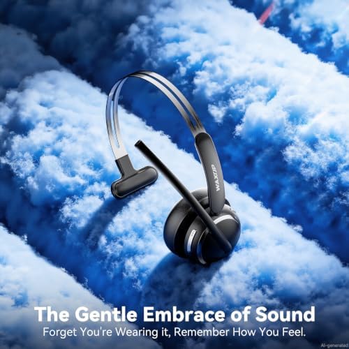 Wireless Headset with Mic for Work, Noise Cancelling Bluetooth 6.0 Headset - Image 6