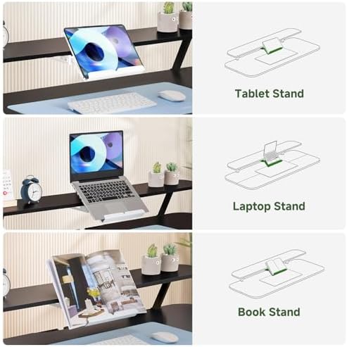GTPLAYER Electric Standing Desk with Drawers, 48 x 24 Inches Height Adjustable Computer Desk with Monitor Stand, Laptop Stand, Sit Stand up Desk with Memory Preset for Home, Office, Black - Image 5