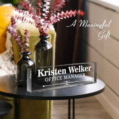 Custom Engraved Name Plate for Desk, Acrylic Desk Name Plate Personalized - Image 6